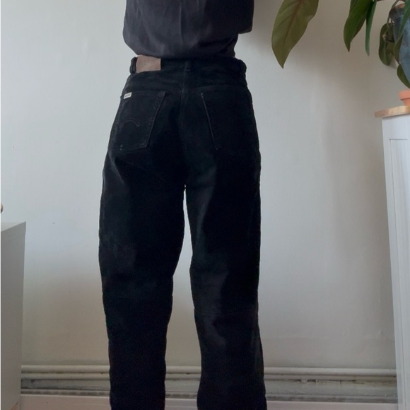 Skott's Suede Pants - Vintage Skotts Suede Black High-Waisted Pants – Size 28